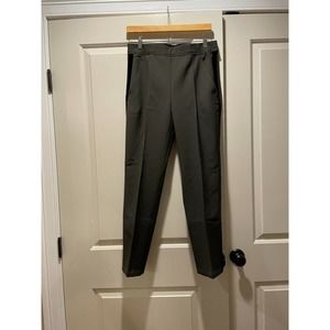 NWOT NINA RICCI Olive Green Pants Side Stripe FR 42/US 10